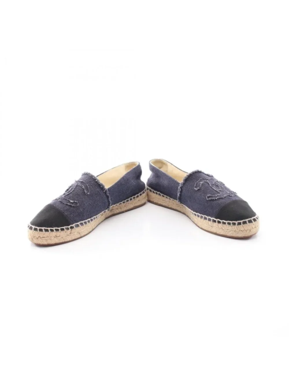 Chanel CC Logo Espadrilles Slip Ons Slipper